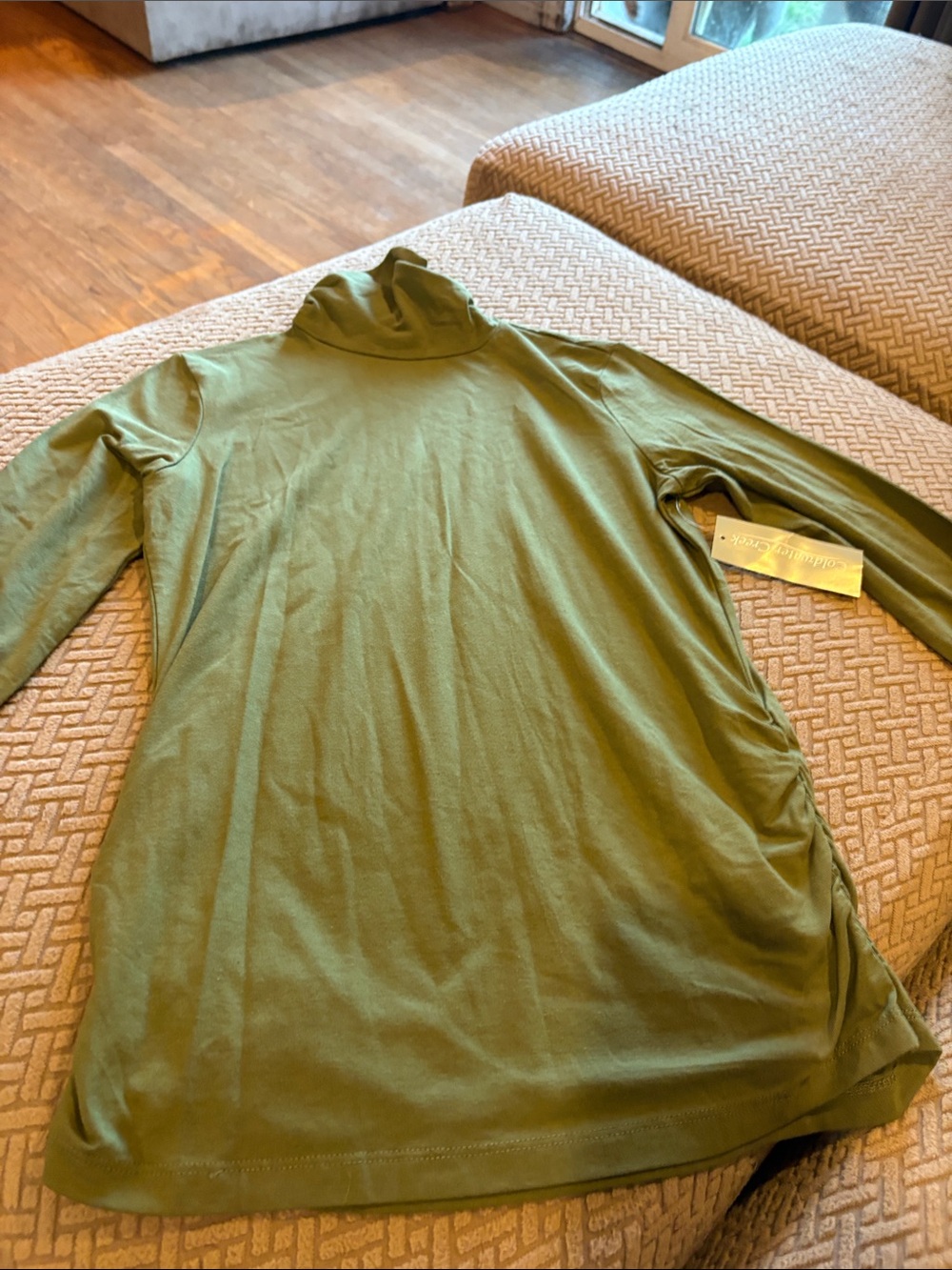 Coldwater Creek Olive Green Long Sleeve Turtleneck Top